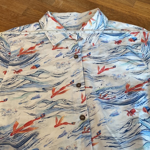 Corona x Adolfo Correa Flying Fish Design White Shirt Dress Size Medium - Picture 11 of 11